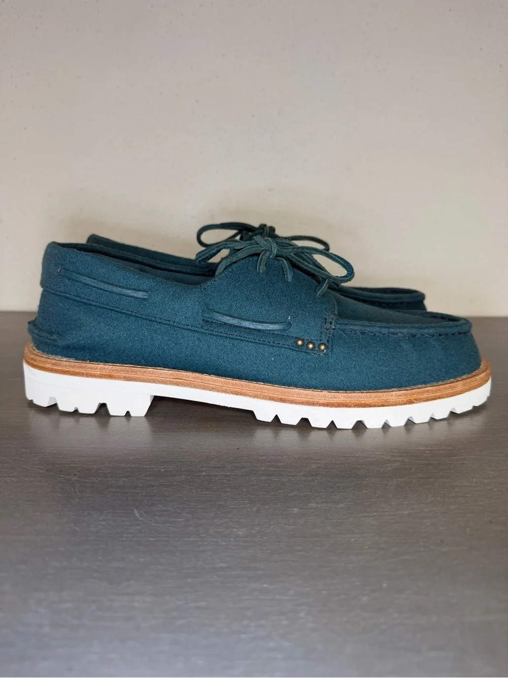 Mens Size 11.5 - Sperry Top Sider Casual  Boat Shoe Vibram Sole Emerald Green NW